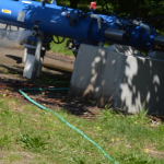Figure 2. Garden hose attached to filtration system. Photo credit WTFRC.