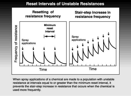 graphs of reset intervals of unstable resistance